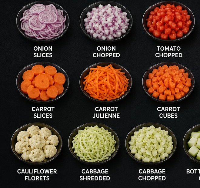 Cut vegetables